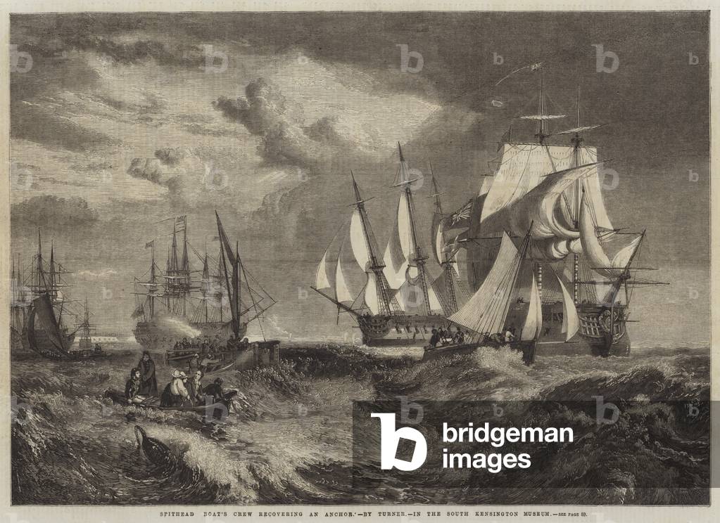 Spithead Boat's Crew recovering an Anchor (engraving)