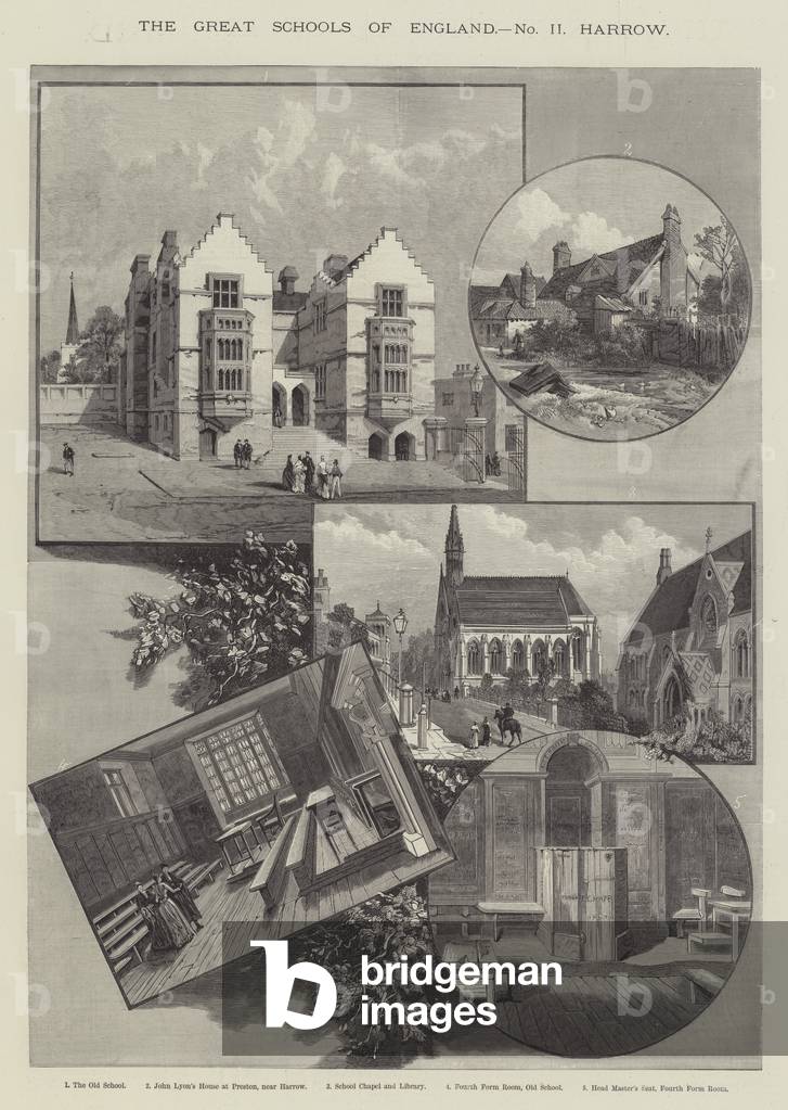 The Great Schools of England, Harrow (engraving)