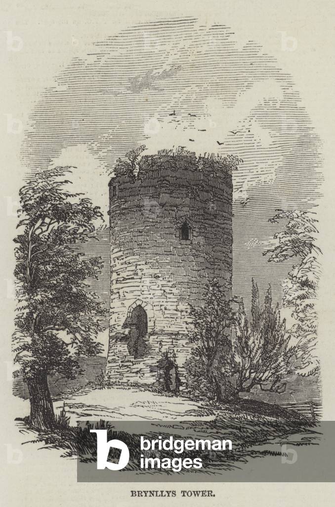 Brynllys Tower, in South Wales (engraving)