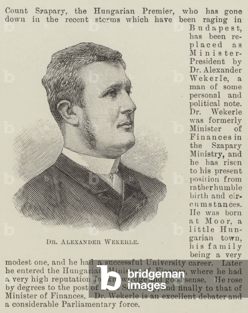 Dr Alexander Wekerle (engraving)