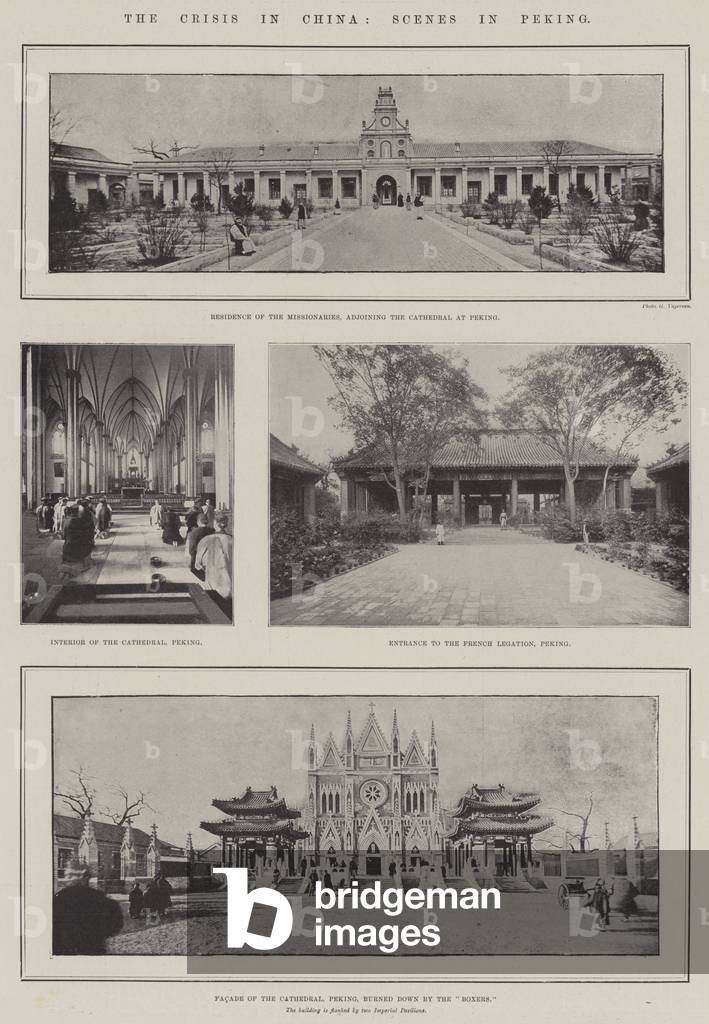 The Crisis in China, Scenes in Peking (b/w photo)