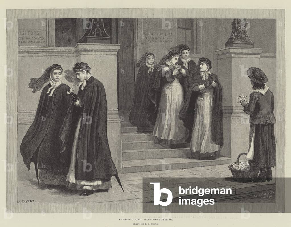 A Constitutional after Night Nursing (engraving)