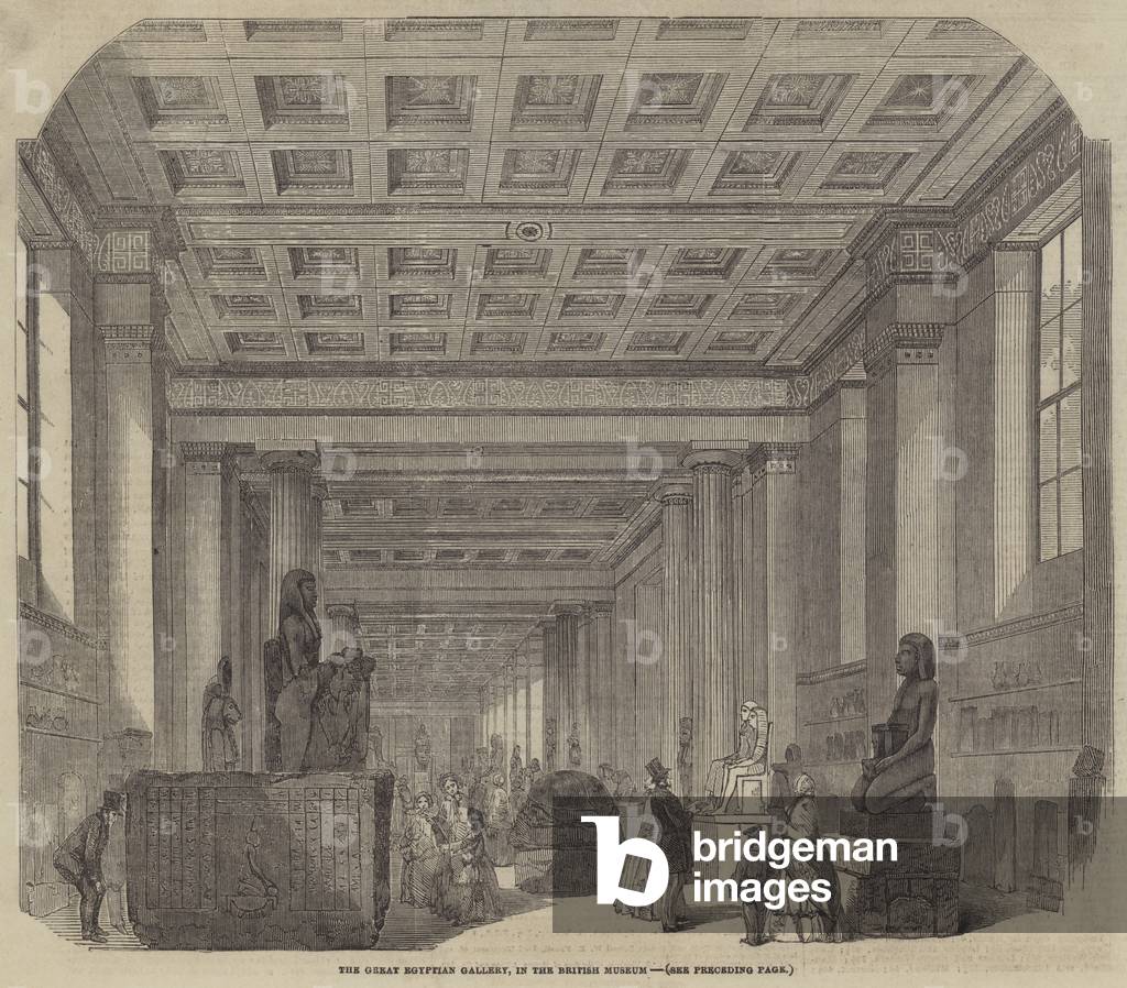 The Great Egyptian Gallery, in the British Museum (engraving)