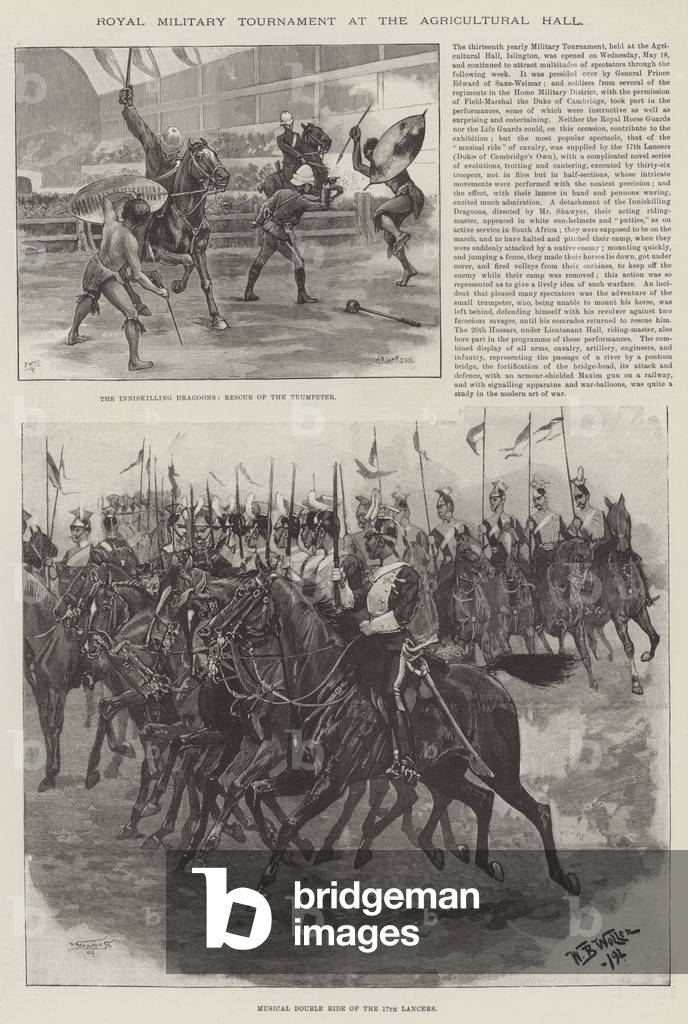 Royal Military Tournament at the Agricultural Hall (engraving)