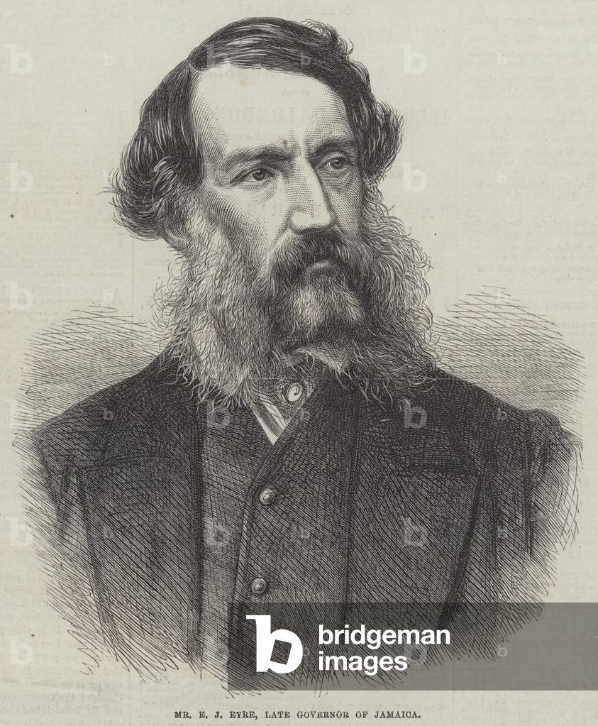 Mr E J Eyre, late Governor of Jamaica (engraving)