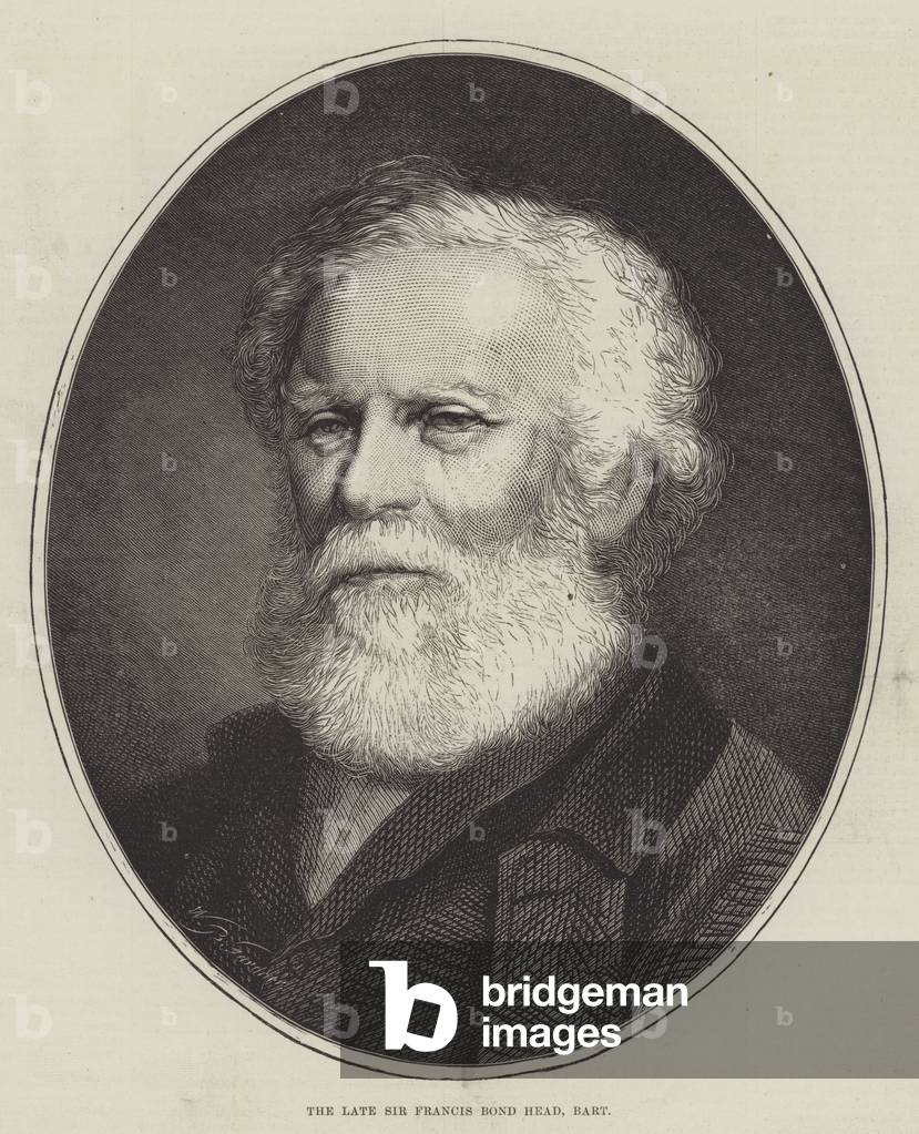 The late Sir Francis Bond Head, Baronet (engraving)