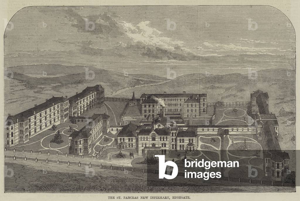 The St Pancras New Infirmary, Highgate (engraving)