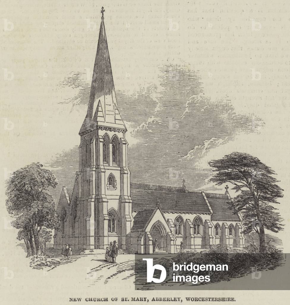 New Church of St Mary, Abberley, Worcestershire (engraving)
