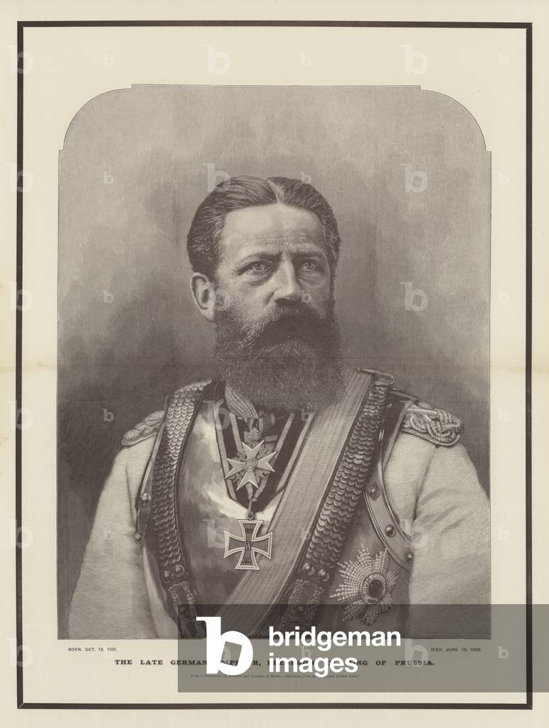 The late German Emperor, Frederick III, King of Prussia (engraving)