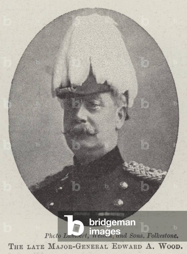 The late Major-General Edward A Wood (b/w photo)
