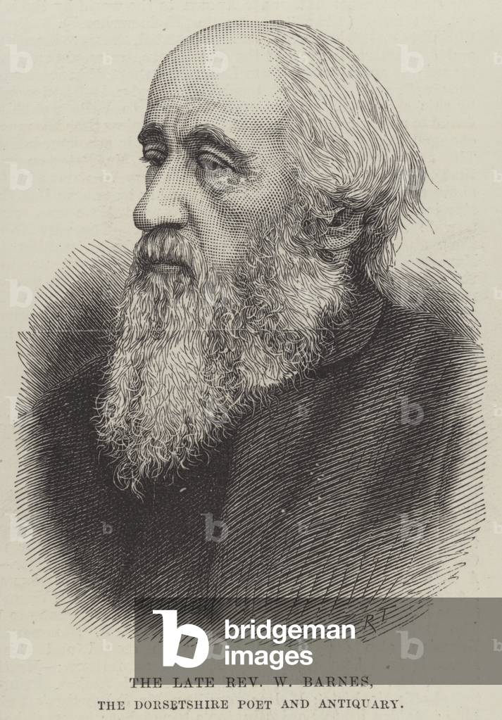 The late Reverend W Barnes, the Dorsetshire Poet and Antiquary (engraving)