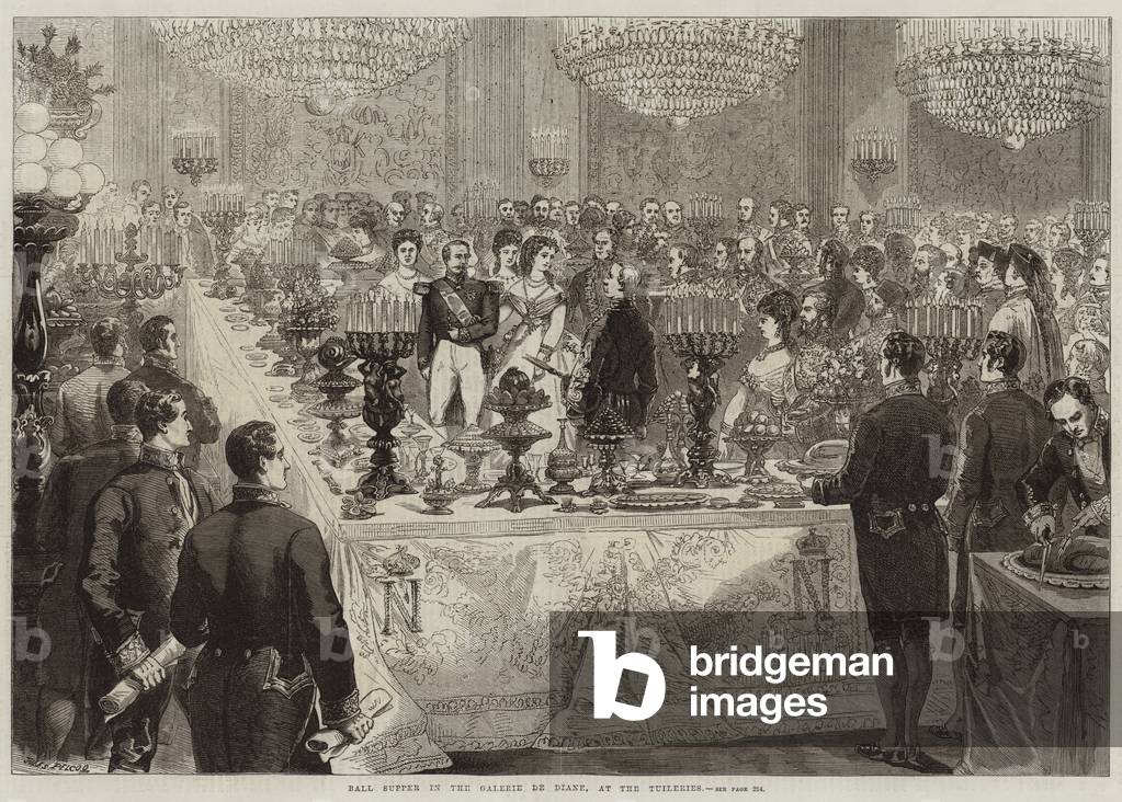 Ball Supper in the Galerie de Diane, at the Tuileries (engraving)