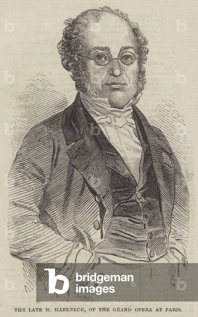 The late M Habeneck, of the Grand Opera at Paris (engraving)