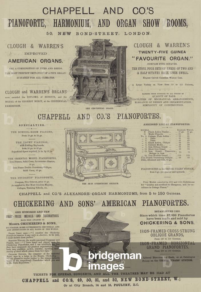 Advertisement for Chappel and Company (engraving)