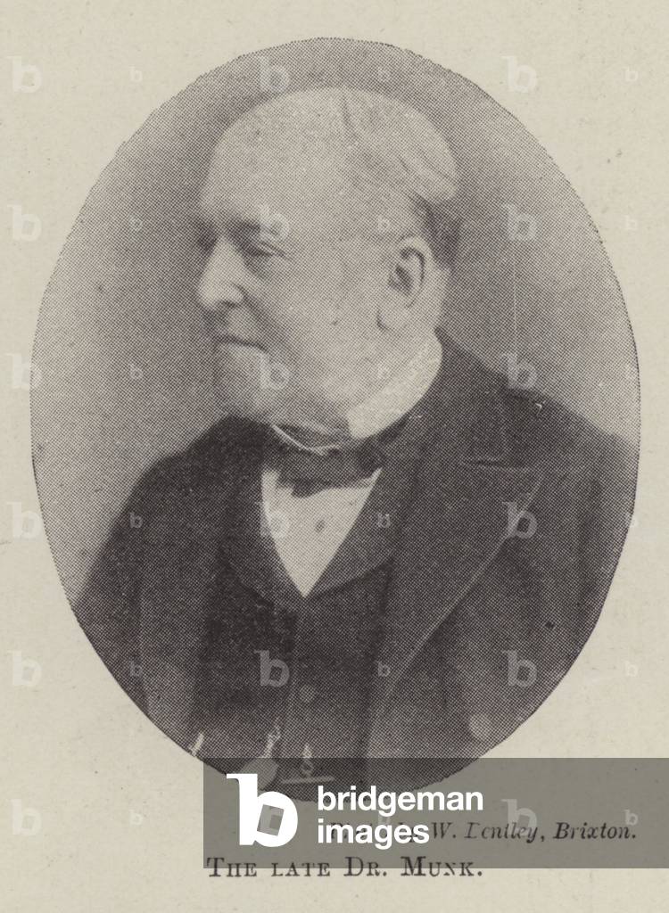 The late Dr Munk (b/w photo)