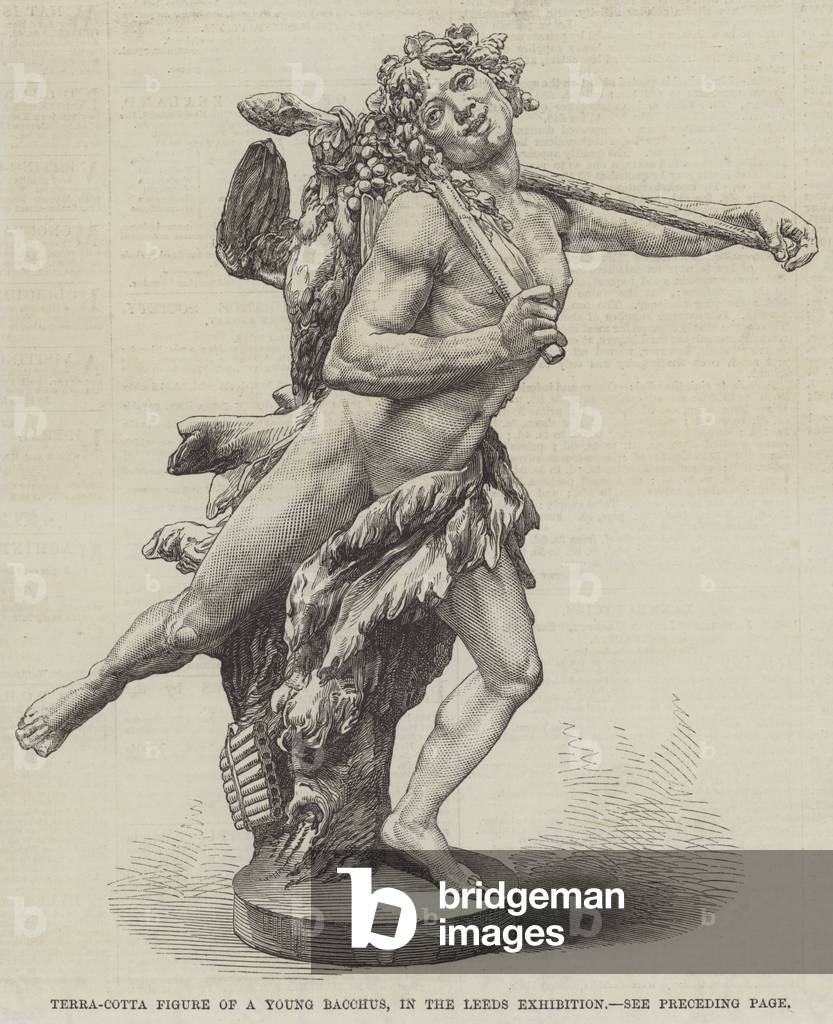 Terra-Cotta Figure of a Young Bacchus, in the Leeds Exhibition (engraving)