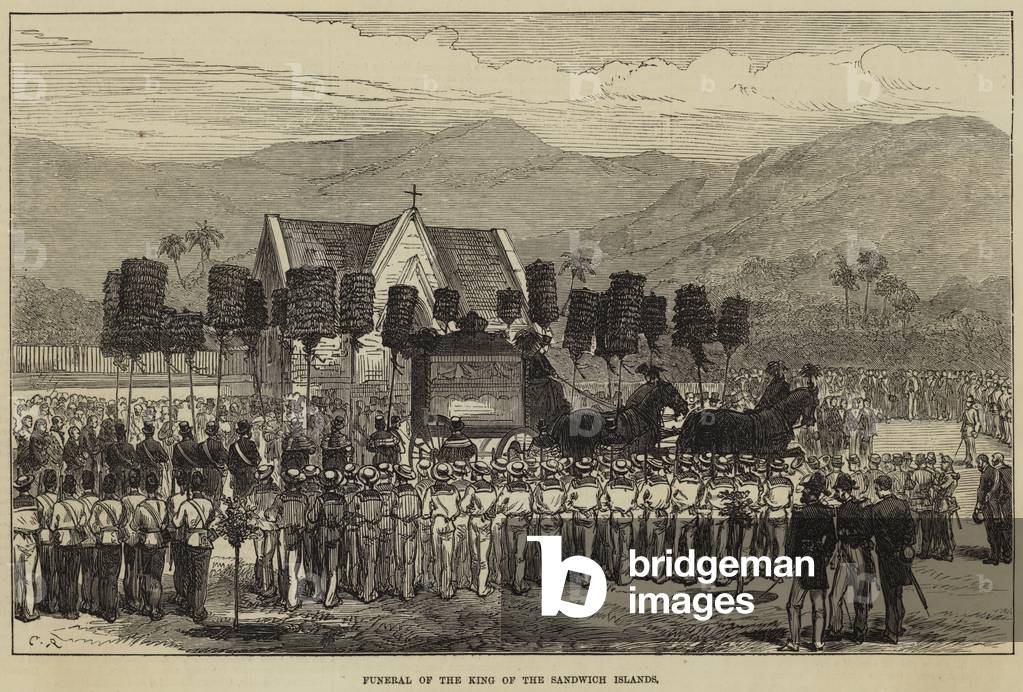 Funeral of the King of the Sandwich Islands (engraving)