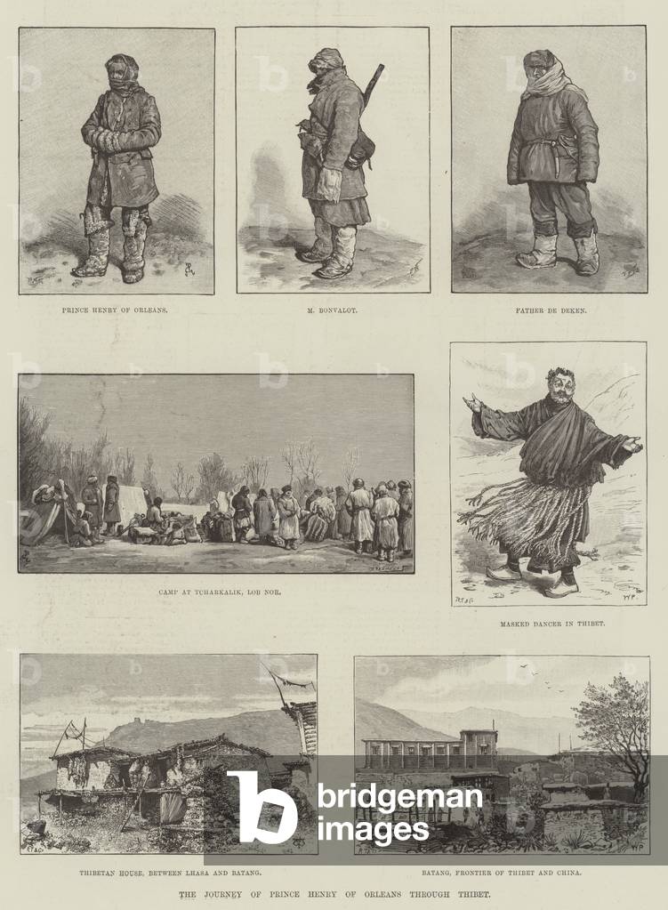 The Journey of Prince Henry of Orleans through Thibet (engraving)