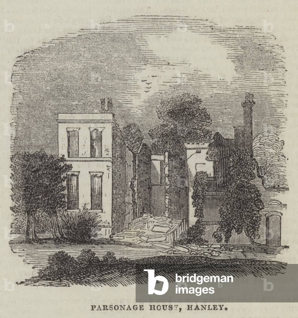 Parsonage House, Hanley (engraving)