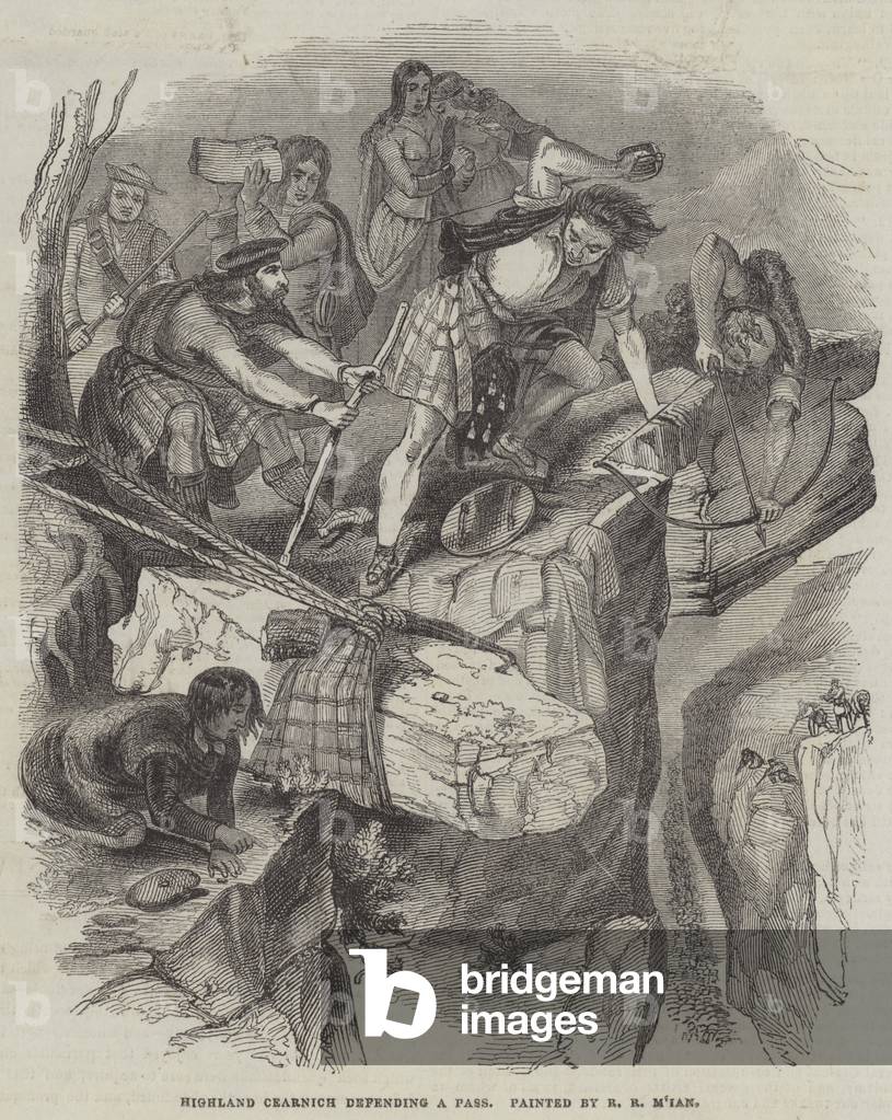 Highland Cearnich defending a Pass (engraving)
