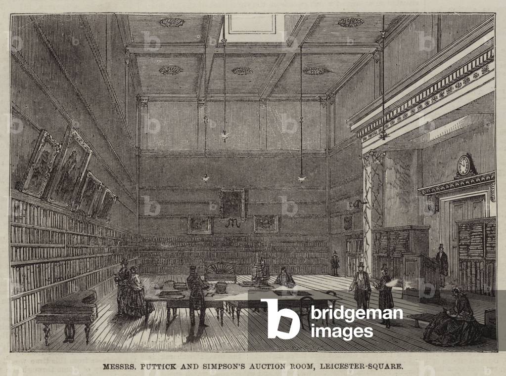 Messers Puttick and Simpson's Auction Room, Leicester-Square (engraving)