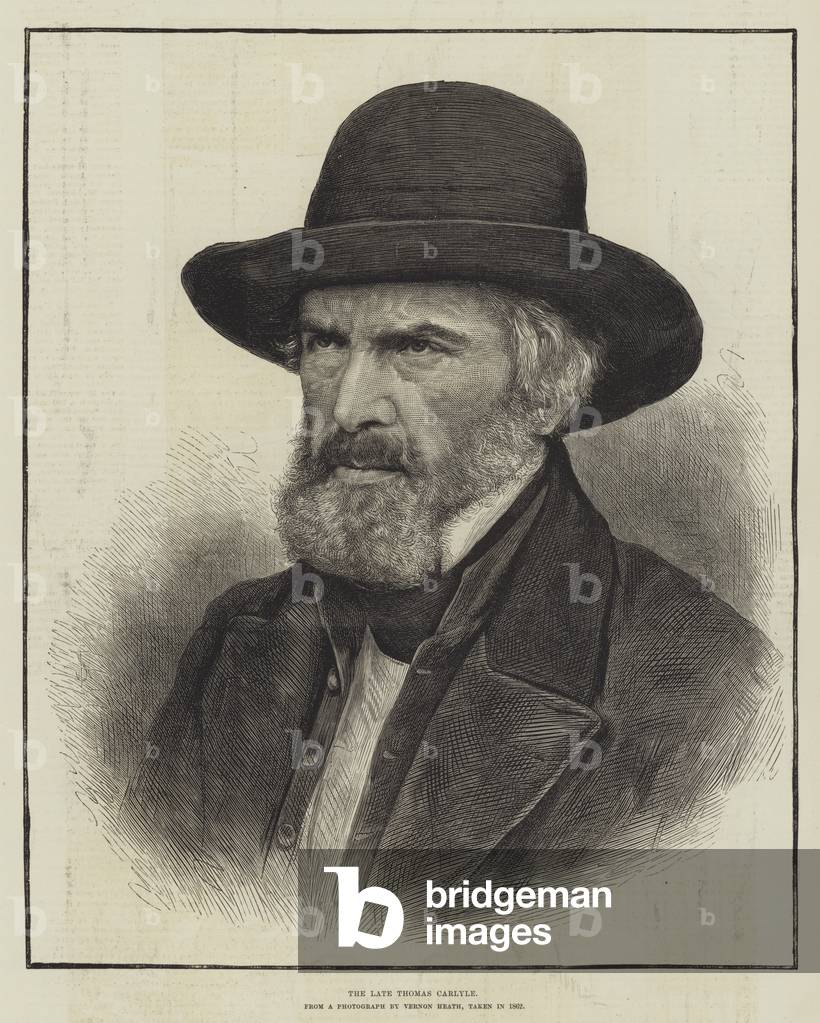 The late Thomas Carlyle (engraving)