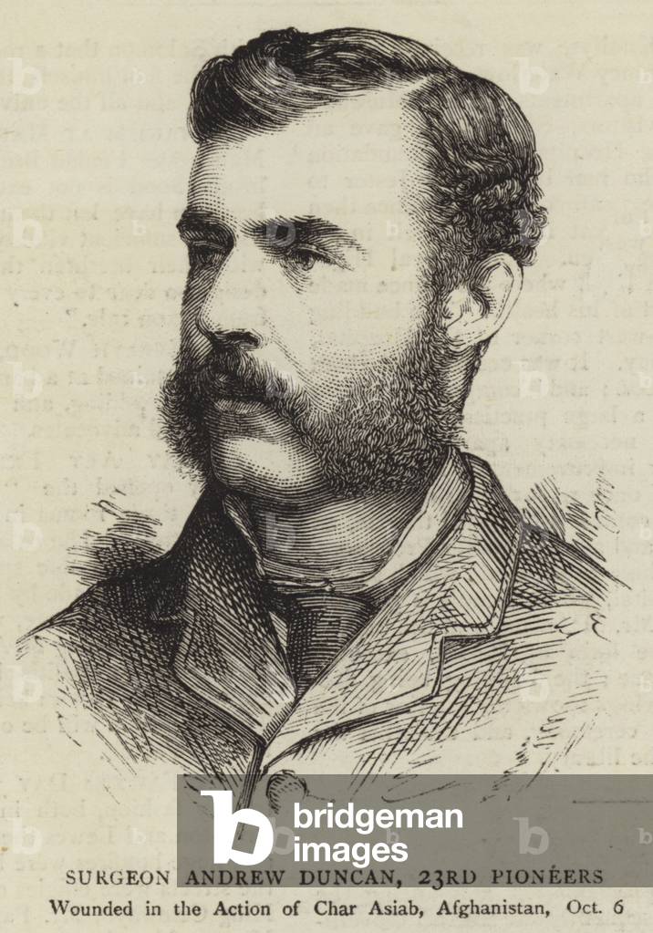 Surgeon Andrew Duncan, 23rd Pioneers (engraving)