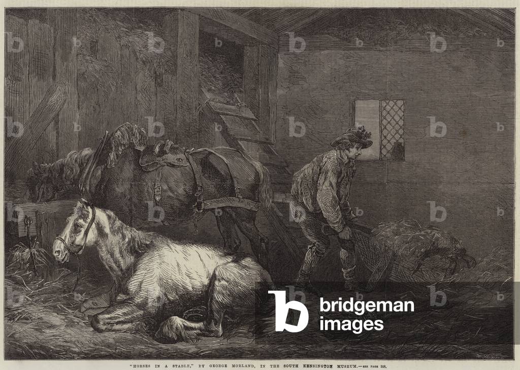 Horses in a Stable (engraving)