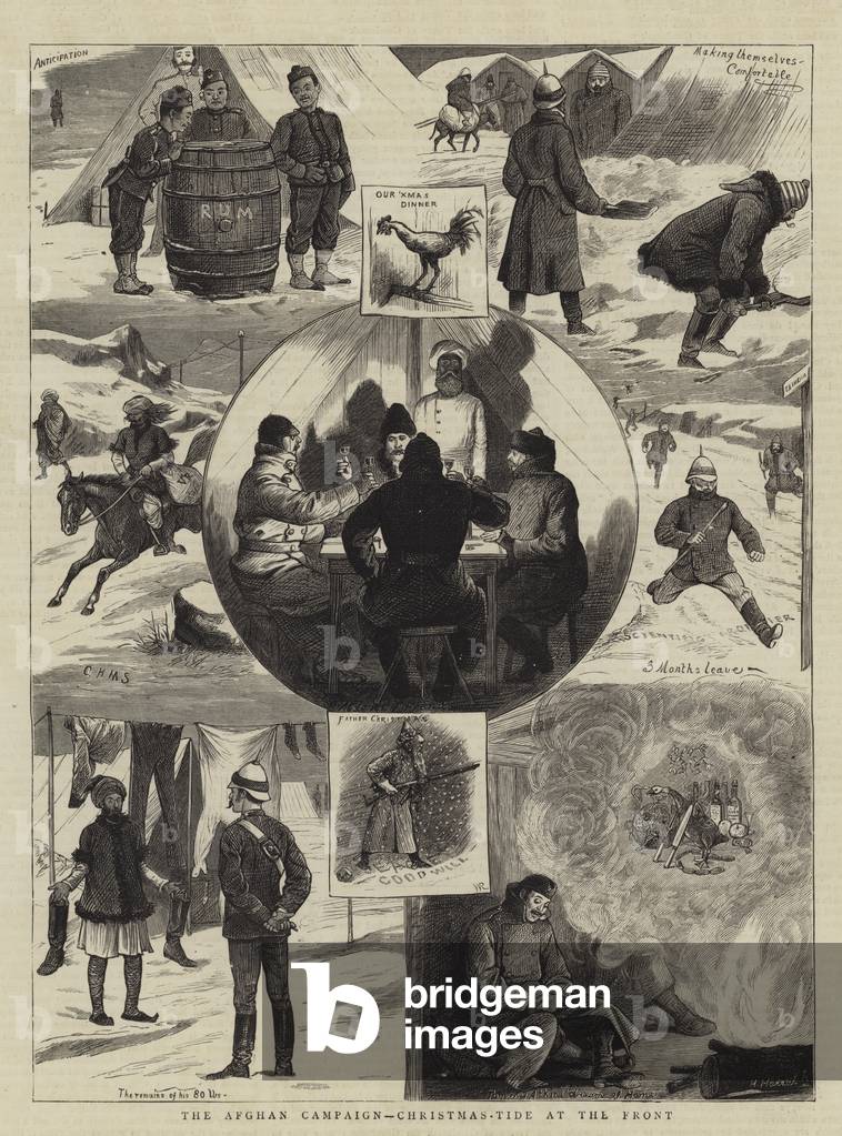The Afghan Campaign, Christmas-Tide at the Front (engraving)