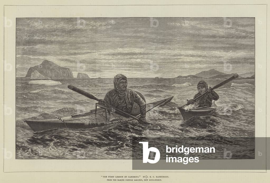 The First Lesson in Canoeing (engraving)
