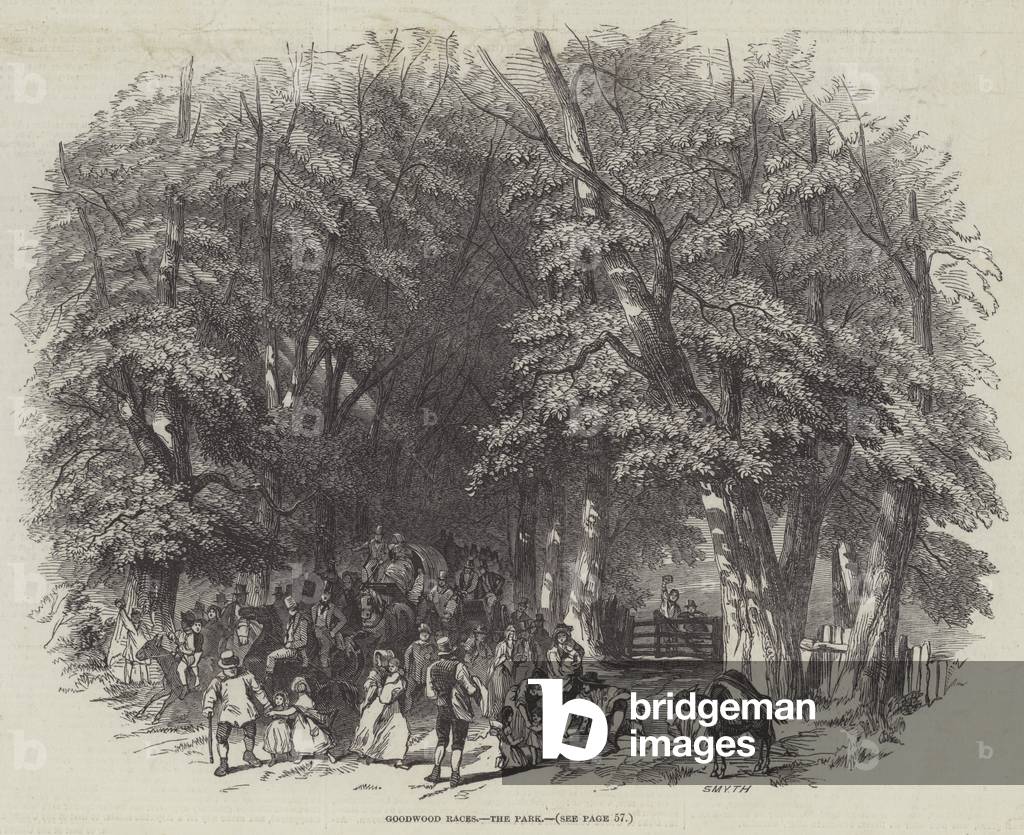 Goodwood Races, the Park (engraving)