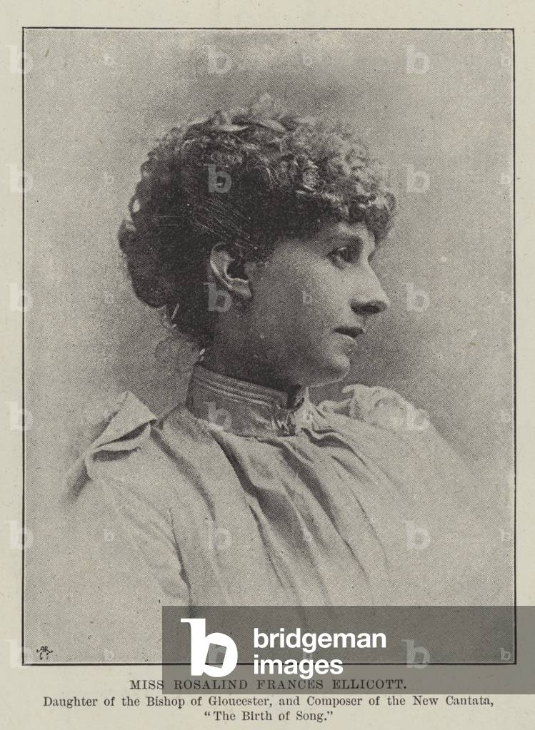 Miss Rosalind Frances Ellicott (b/w photo)
