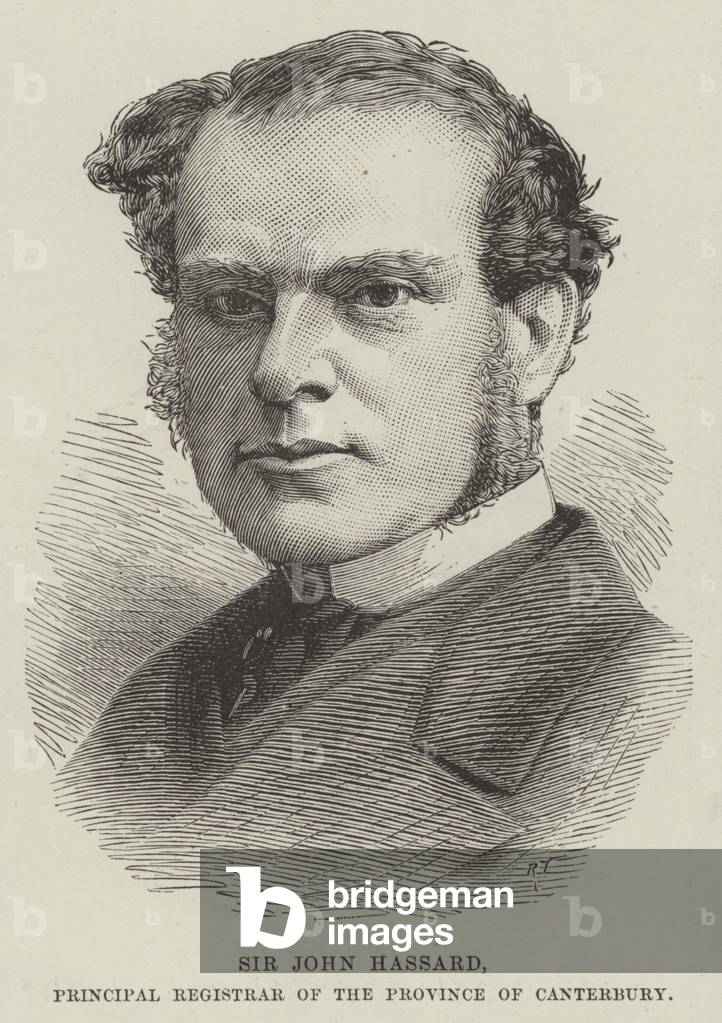 Sir John Hassard, Principal Registrar of the Province of Canterbury (engraving)
