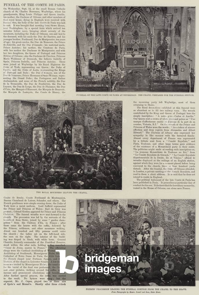 Funeral of the Comte de Paris (engraving)