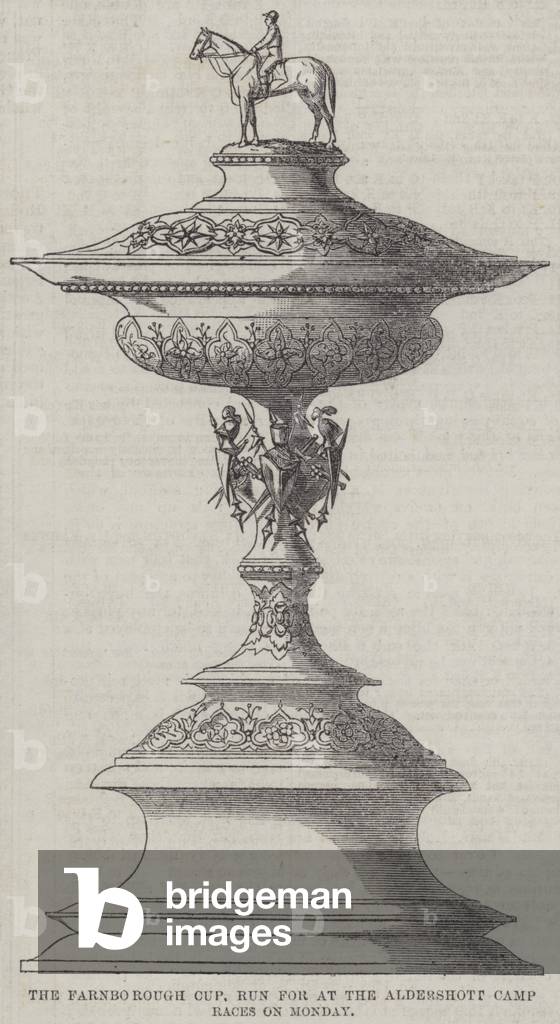 The Farnbo Rough Cup, run for at the Aldershott Camp Races on Monday (engraving)