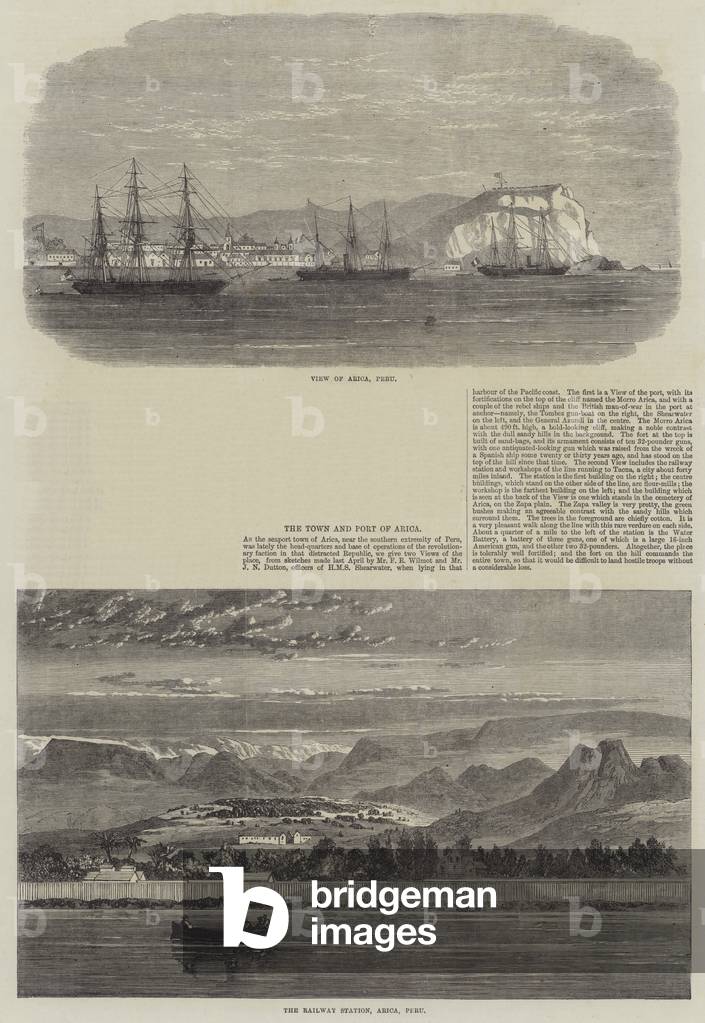 The Town and Port of Arica (engraving)