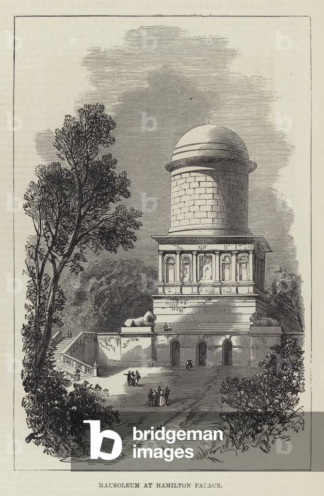 Mausoleum at Hamilton Palace (engraving)
