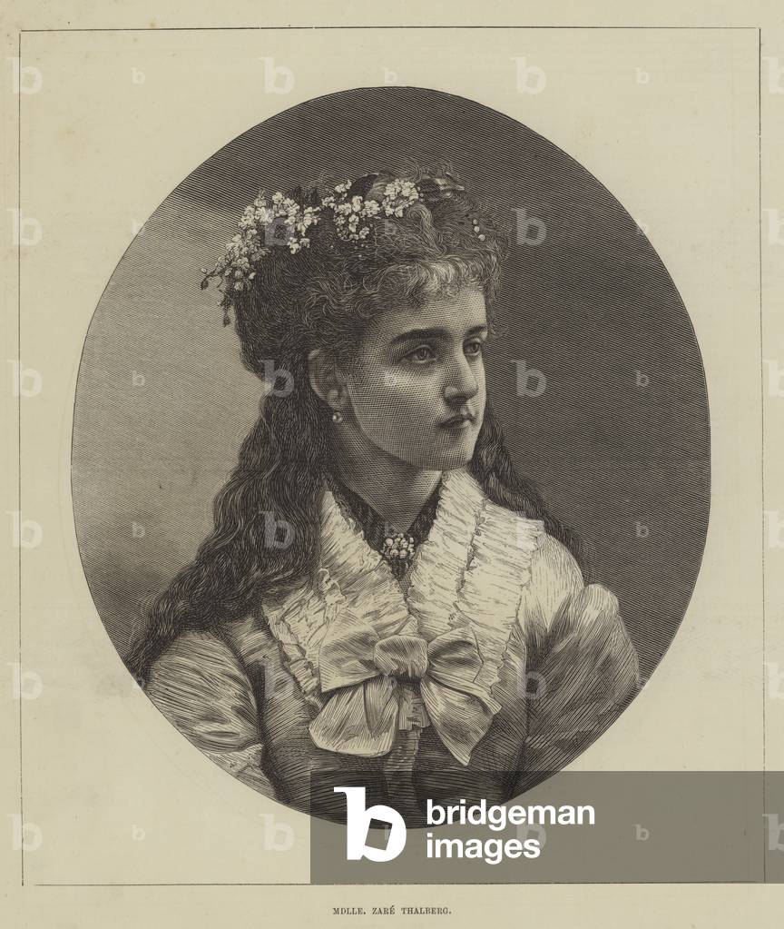 Mademoiselle Zare Thalberg (engraving)