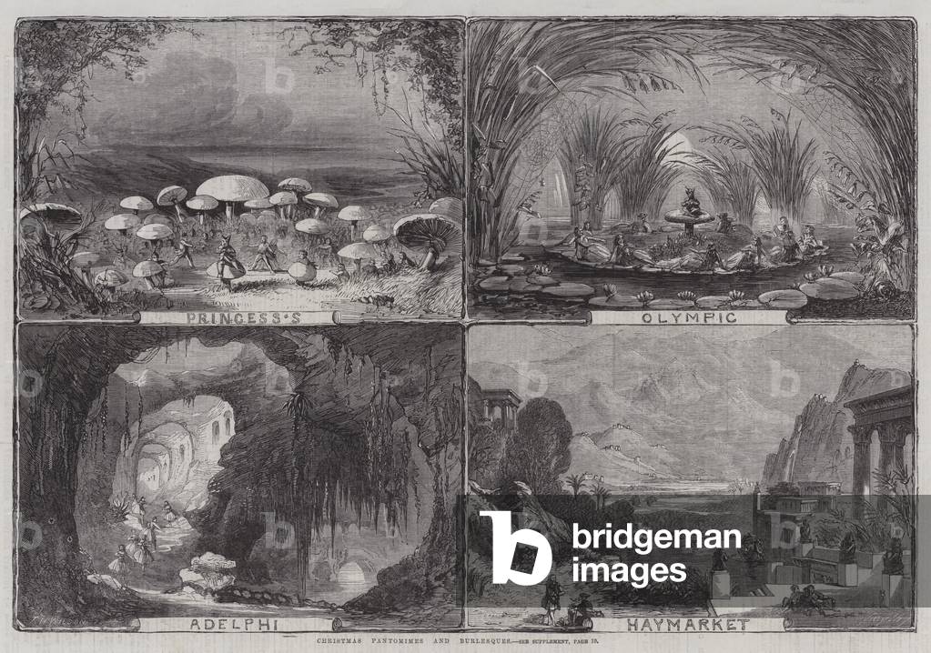 Christmas Pantomimes and Burlesques (engraving)