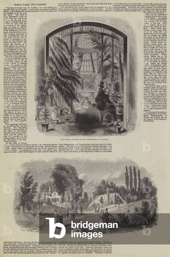 Public Parks and Gardens (engraving)