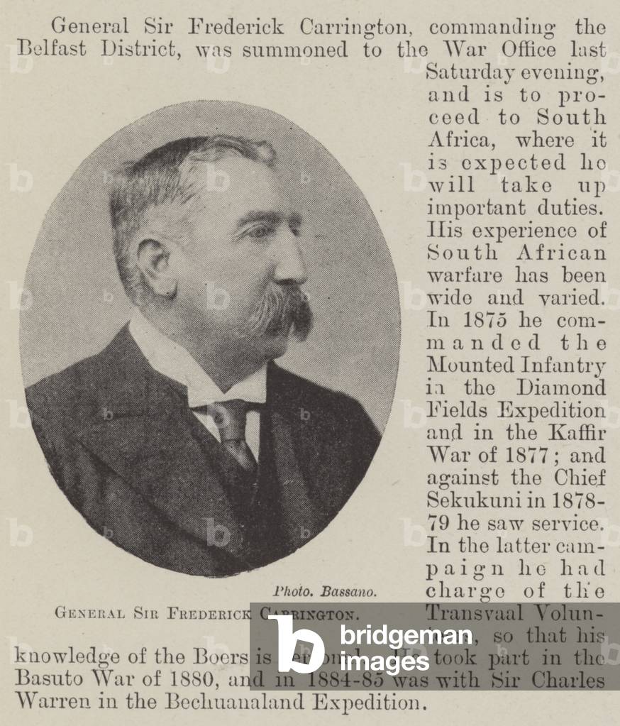 General Sir Frederick Carrington (b/w photo)