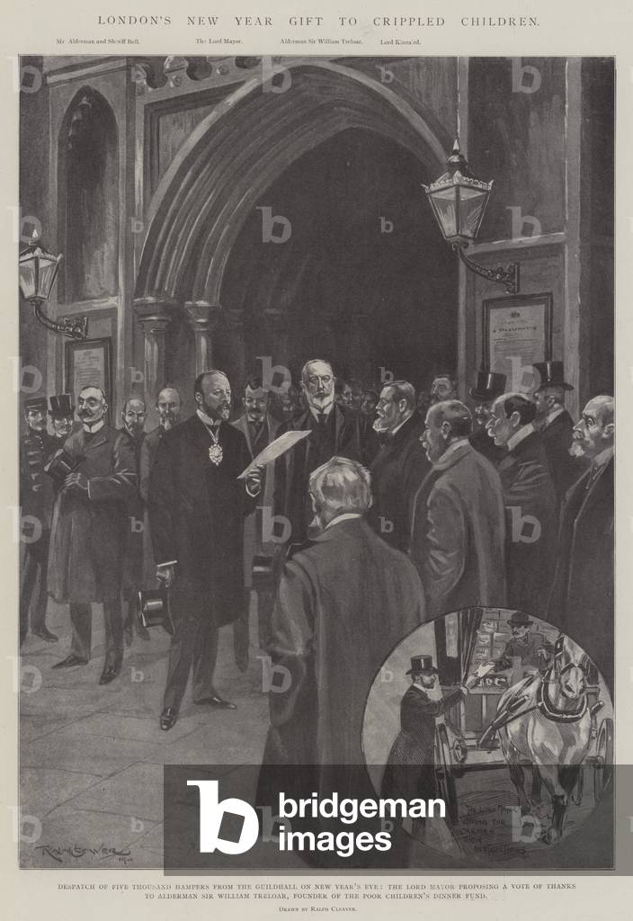 London's New Year Gift to Crippled Children (litho)