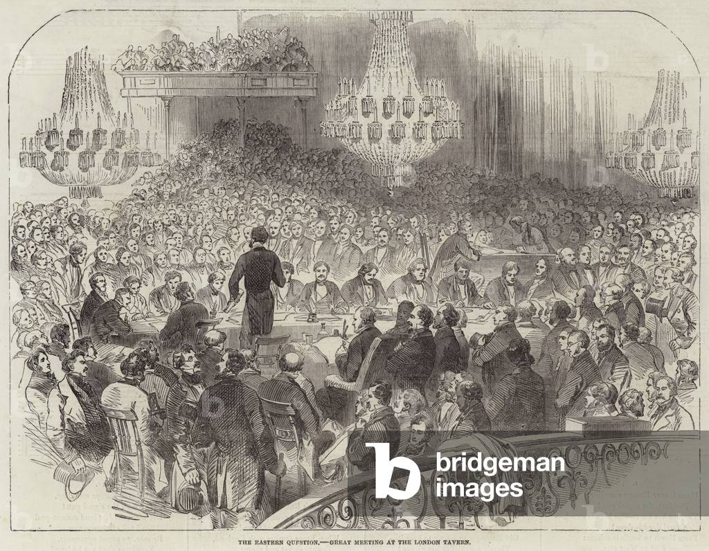 The Eastern Question, Great Meeting at the London Tavern (engraving)