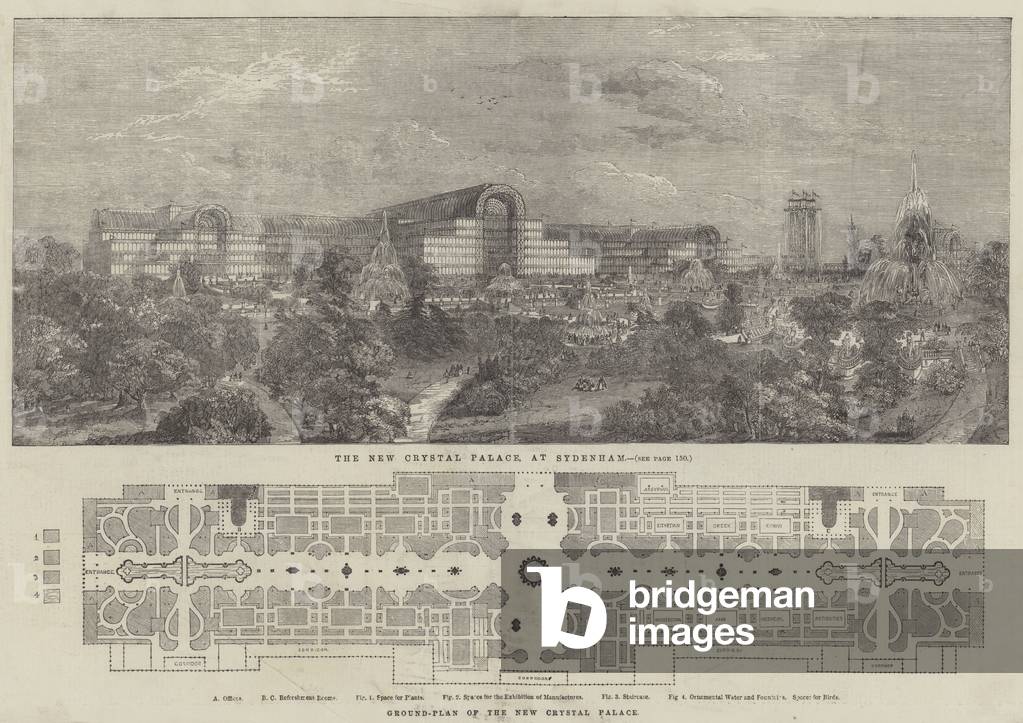 The New Crystal Palace, at Sydenham (engraving)