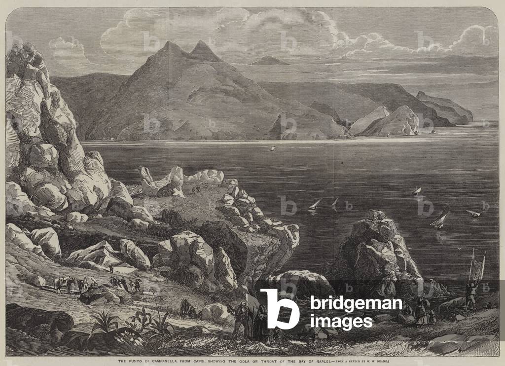 The Punto di Campanella, from Capri, showing the Gola or Throat of the Bay of Naples (engraving)