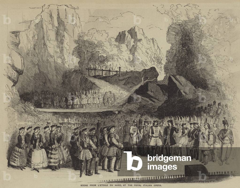 Scene from L'Etoile du Nord, at the Royal Italian Opera (engraving)