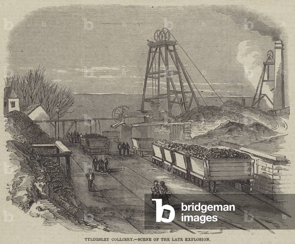 Tyldesley Colliery, Scene of the late Explosion (engraving)