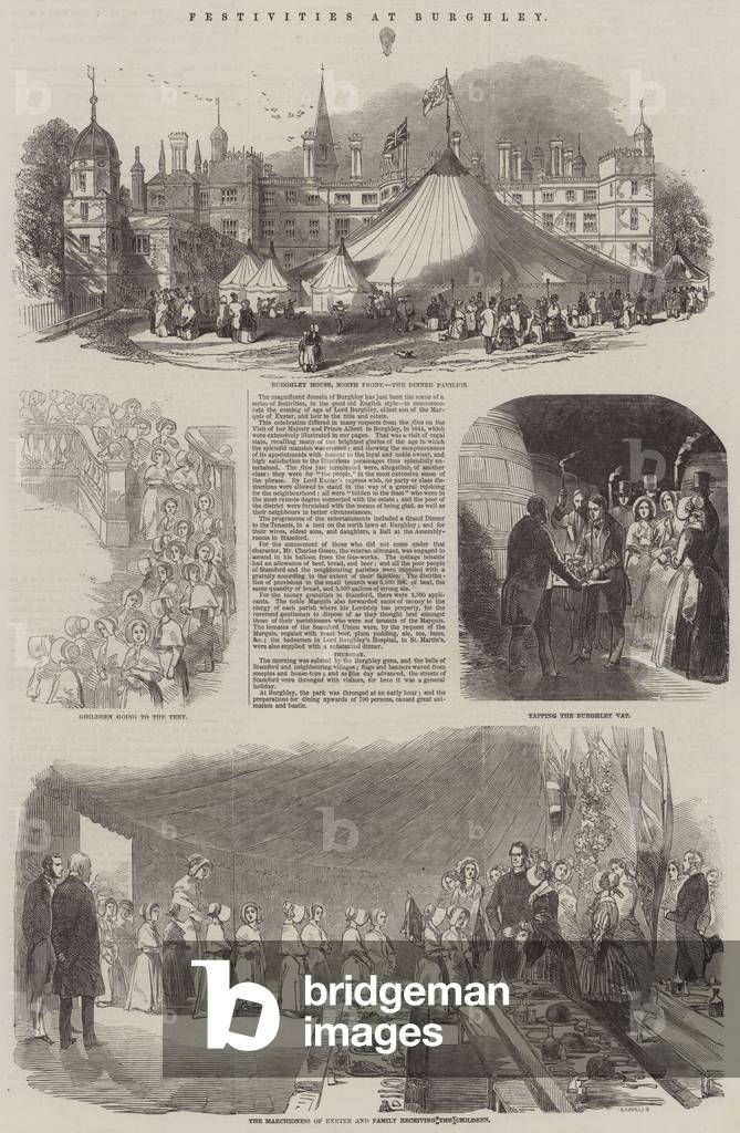 Festivities at Burghley (engraving)