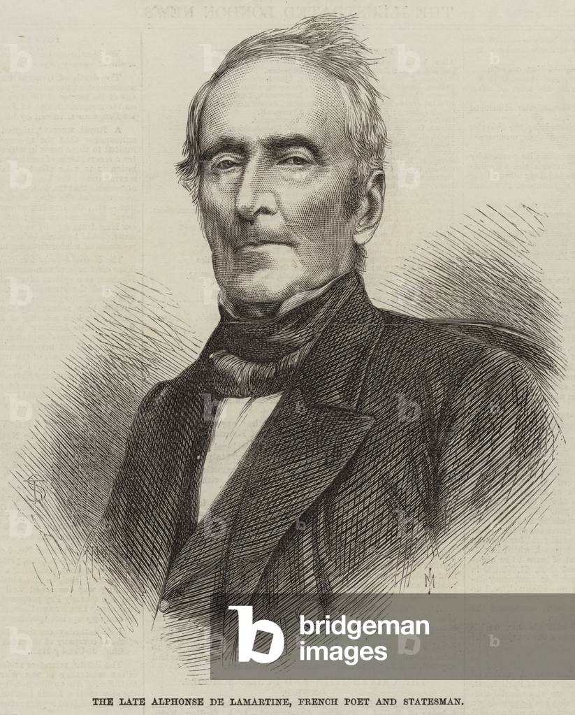 The Late Alphonse de Lamartine, French Poet and Statesman (engraving)
