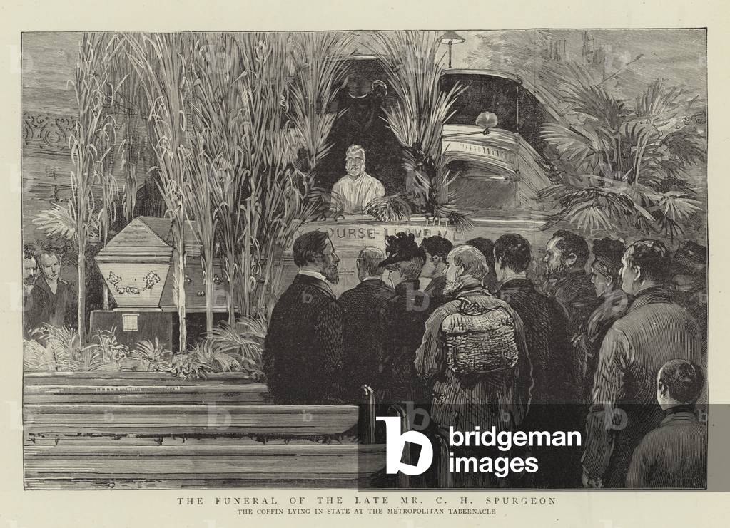 The Funeral of the Late Mr C H Spurgeon (engraving)